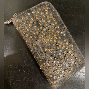 Frye Deborah Leather studded wallet